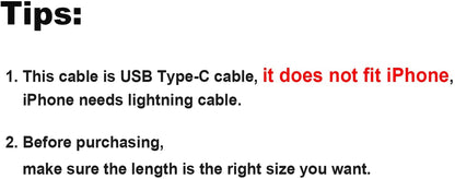 USB C to USB C Cable 10Ft 60W, Braided USB-C Cable 3A Fast Charging, Compatible with Macbook(Pro), Galaxy S20/S20+/S20 Ultra/S10/S9/S9+, Note 10, Pixel 3XL, Etc. Space Gray